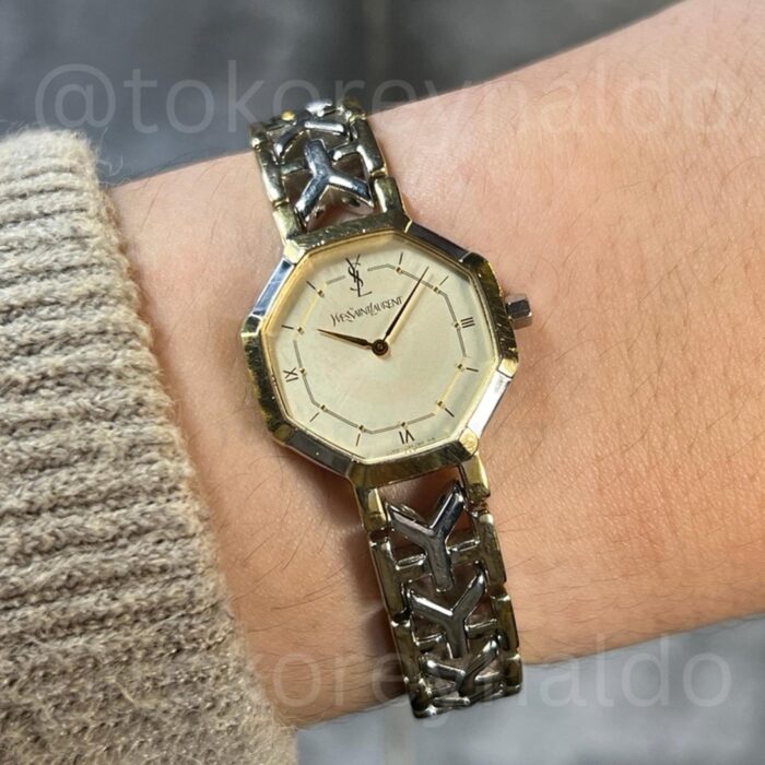 Vintage Seiko Exceline – Hexagon Two-Tone, White Dial, Roman Index (LX1818)