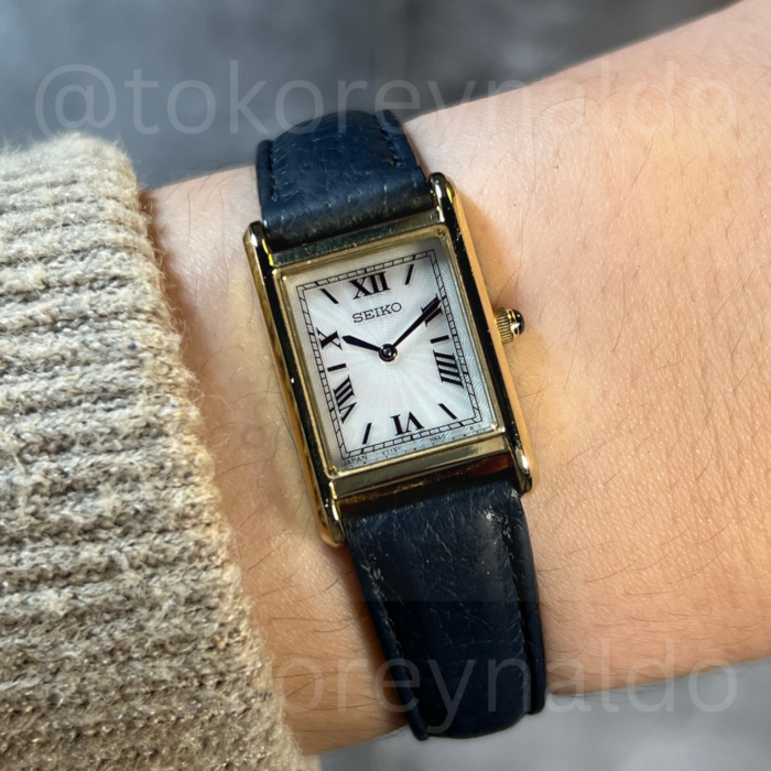 JAM TANGAN SEIKO x HIROB JP SZRW002 G0LD TONE WHITE TEXTURED DIAL ROMAN INDEX (LX2068)