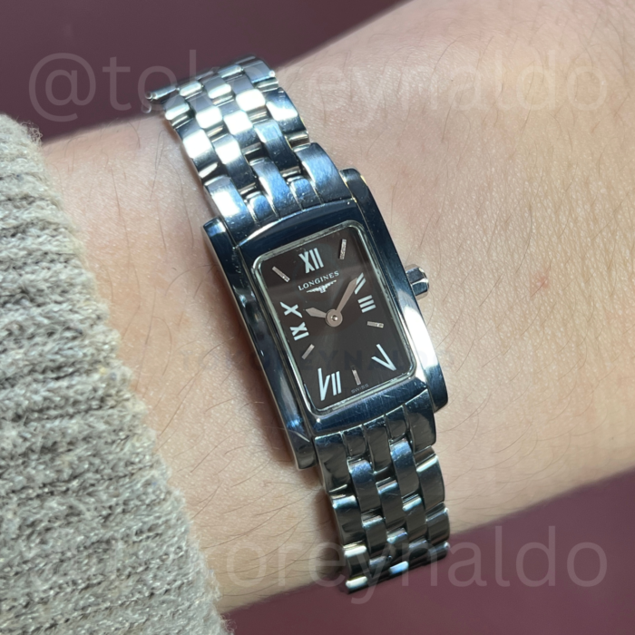 JAM TANGAN LONGINES DOLCEVITA L5.158.4 MINI TANK SS BLACK DIAL ROMAN NUMERALS (LX2600)