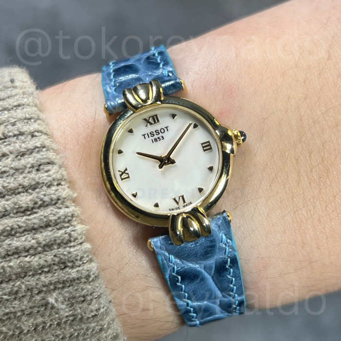 JAM TANGAN VINTAGE TISSOT G226/326 ROUND G0LD PLATED MOP DIAL MIX ROMAN INDEX (LX2127)