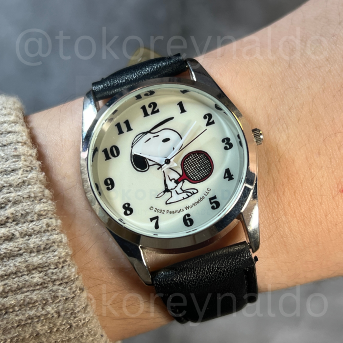 JAM TANGAN JOURNAL STANDARD x SNOOPY PEANUTS 2002 SS WHITE DIAL ARABIC NUMERALS INDEX (LX2080)