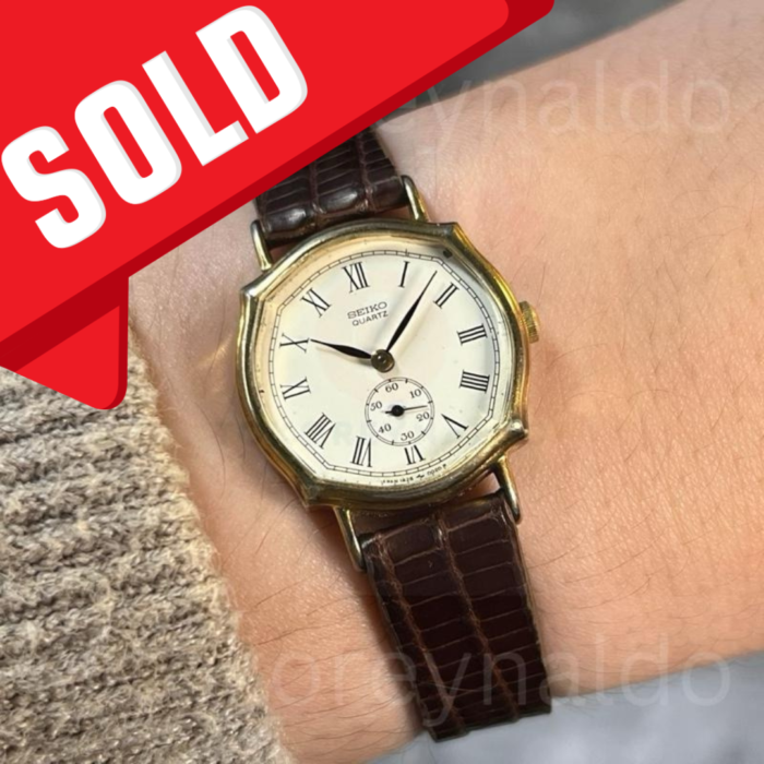 JAM TANGAN VINTAGE SEIKO “SYMPATHY” 1428-5010 OCTAGON G0LD PLATED IVORY DIAL ROMAN INDEX (LX1972)