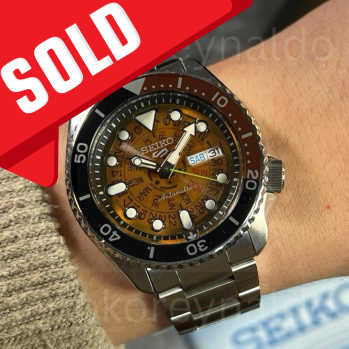 JAM TANGAN SEIKO 5 SPORTS SKX SRPJ47K1 “TIME SONAR” BROWN TRANSPARENT DIAL (LX2101)