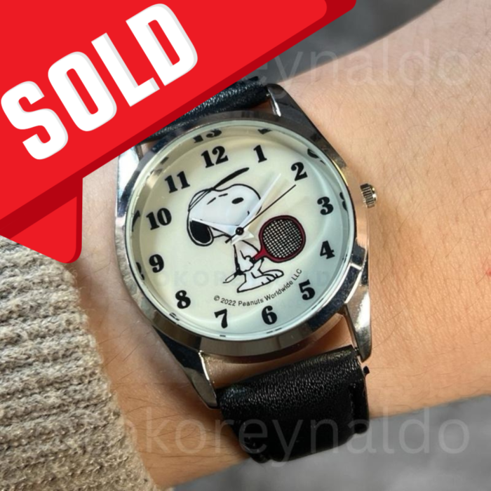 JAM TANGAN JOURNAL STANDARD x SNOOPY PEANUTS 2002 SS WHITE DIAL ARABIC NUMERALS INDEX (LX2080)