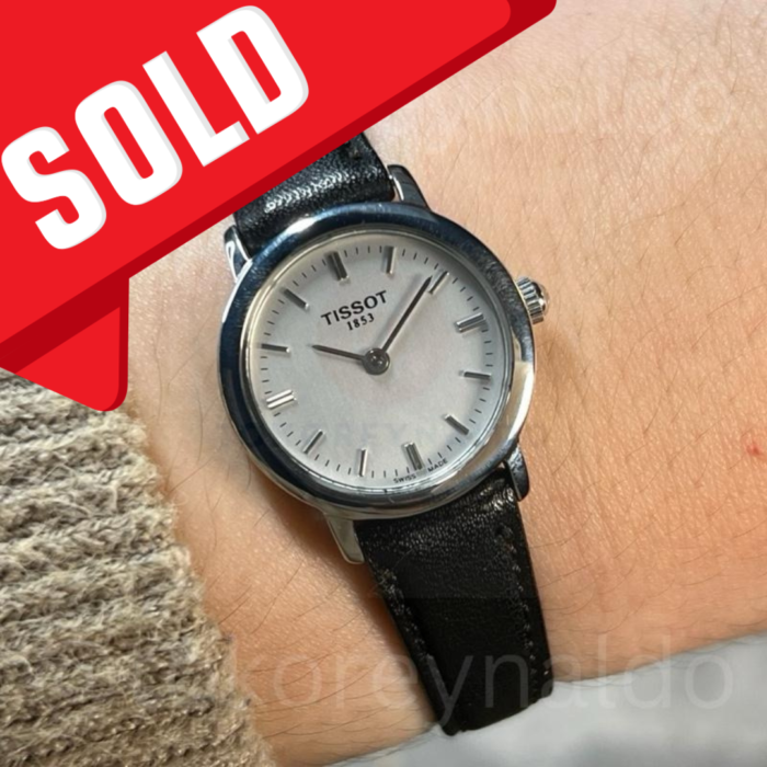JAM TANGAN VINTAGE TISSOT K120 SMALL ROUND GOLD TONE WHITE DIAL ARABIC NUMERALS (LX1997)