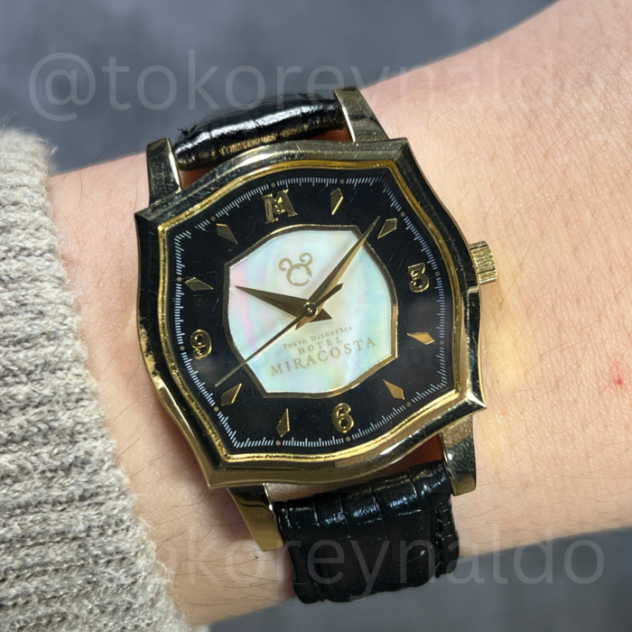 JAM TANGAN TOKYO DISNEYSEA HOTEL MIRACOSTA "ROGER DUBOIS SYMPATHIE" TWO TONE BLACK MOP DIAL (LX2451)