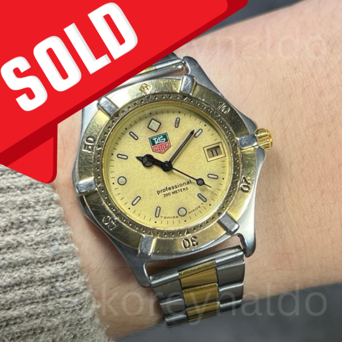 JAM TANGAN VINTAGE TAG HEUER 964.013R TWO TONE CHAMPAGNE DIAL (LX2504)